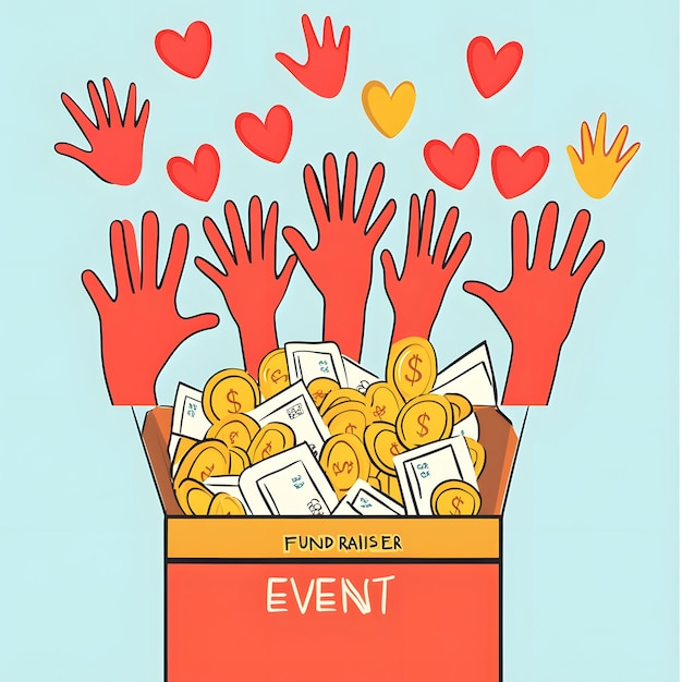 Photo community members joyfully participate in fundraising event for local charity cause