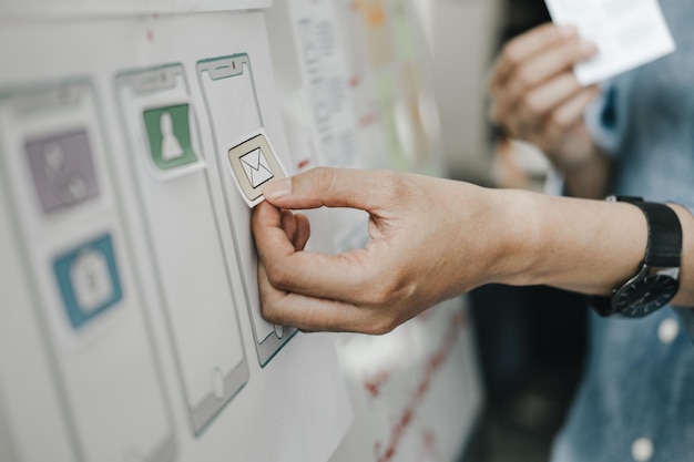 Photo computer programmer working on whiteboard