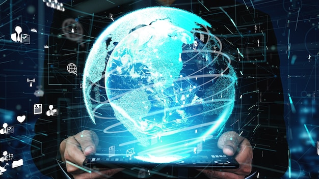 Photo conceptual people network linking and connection