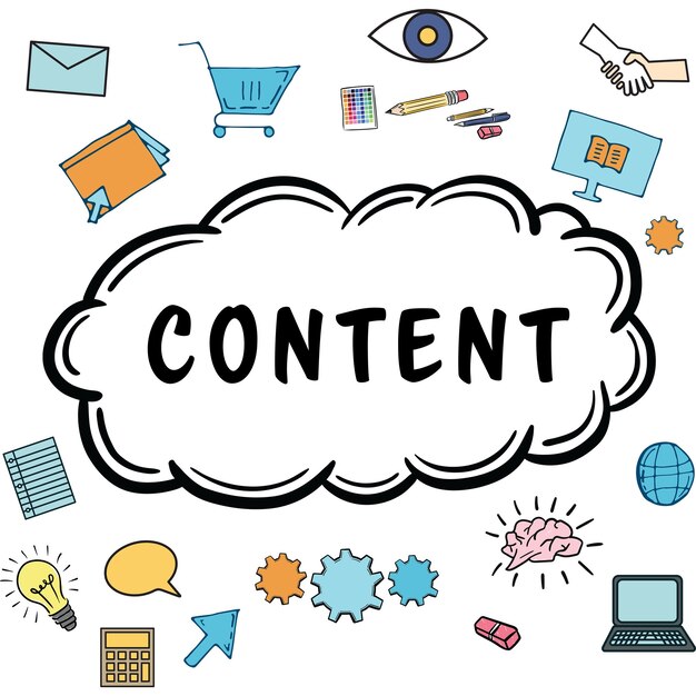 Photo content creation and digital strategy concepts