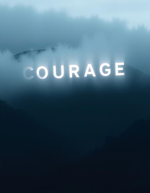 Photo courage in the mist
