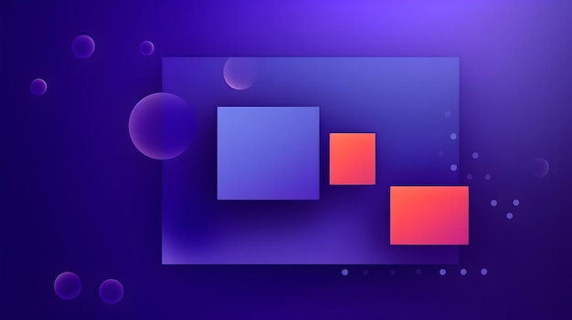Photo creative minimal geometric shape with purple background dynamic shapes composition and elementsmodern design