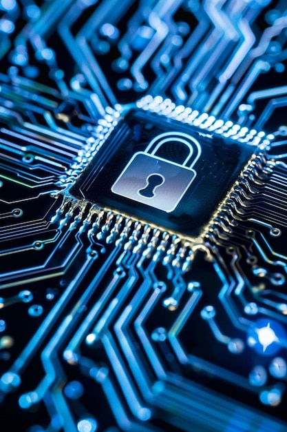 Photo cyber security technology wallpaper featuring a lock