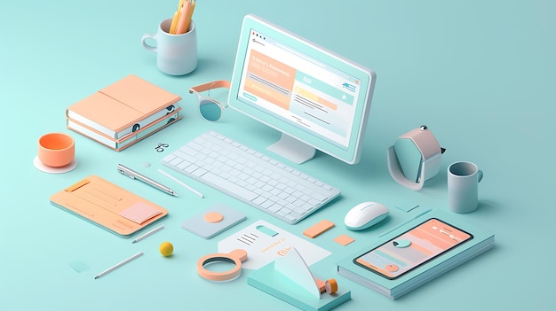 Photo design technology app interface development mobile application user website web business