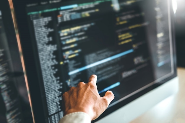 Photo developing programmer development website design and coding technologies 