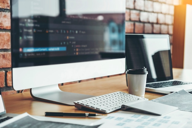 Photo developing programmer development website design and coding technologies 