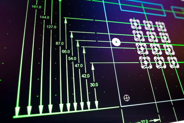 Photo development of an electronic board on pc screen