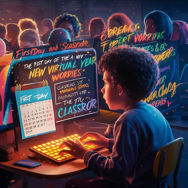 Photo digital classrooms embracing a virtual school year