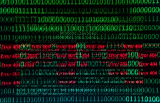 Photo digital composite image of binary codes