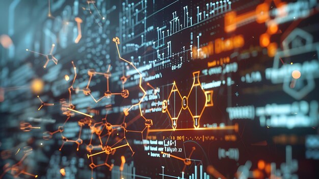 Photo a digital illustration of the text in the middle of the screen