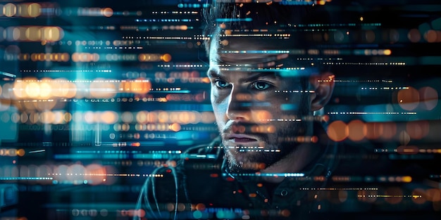 Photo digital technology and data analysis how a software engineer uses code to enhance business operations concept software engineering data analysis business operations technology coding