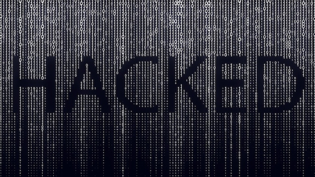 digits screen security with binary code cyber technology matrix background ai system computer