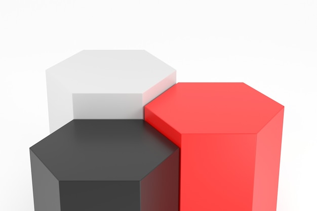 Photo display stand design. 3d rendering.