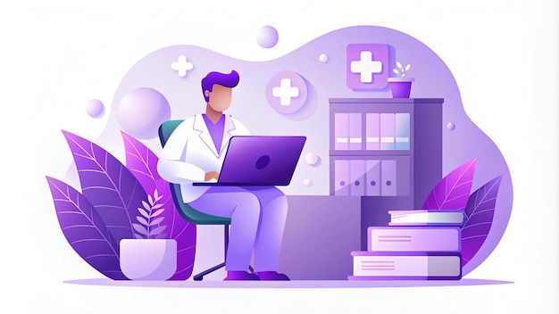 Photo doctor work abstract concept illustration