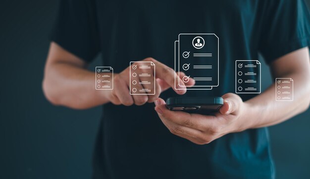 Photo document management system online documentation database and process automation to efficiently manage files knowledge and documentation in enterprise corporate business technology