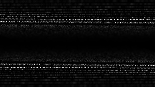 Photo dynamic double flow of digital particles network connection structure big data visualization 3d rendering