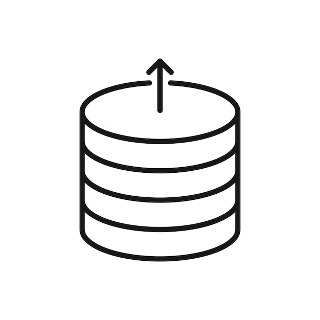 Photo editable icon of database vector illustration isolated on white background using for presentation website or mobile app