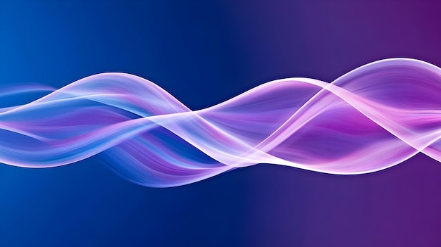 Photo ethereal light waves on a gradient background
