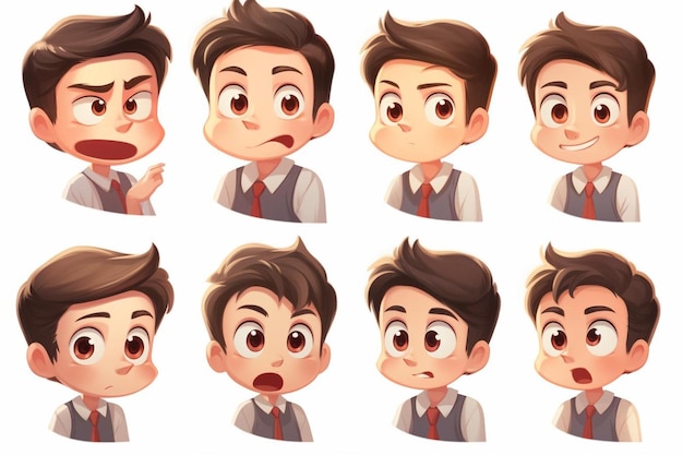 Photo face expressions and emotions