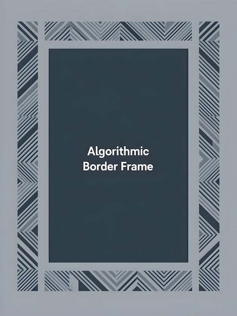 Photo flat ai driven algorithmic border frame a minimalistic border frame with algorithmic patterns on the