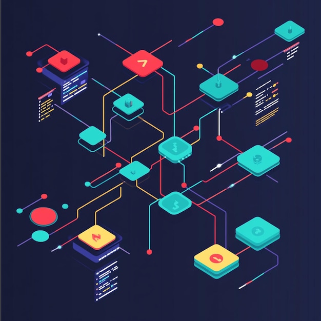 Photo a flowchart demonstrating the pipeline of functions transforming data in a functional programming co
