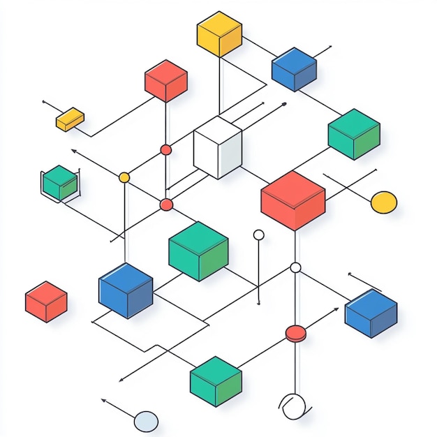 Photo a flowchart of a mathematical algorithm illustrating the stepbystep process of solving a problem