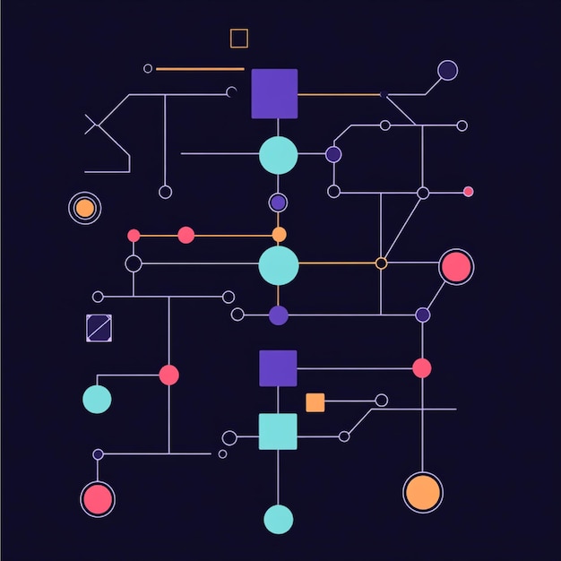 Photo a flowchart representing an algorithm in a programming course with clear stepbystep logic