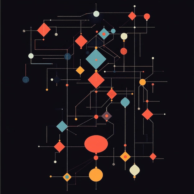 Photo a flowchart representing an algorithm in a programming course with clear stepbystep logic