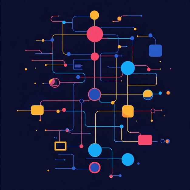Photo a flowchart representing the key principles of functional programming such as pure functions and im