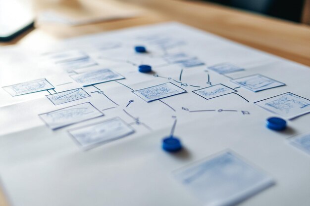 Photo flowcharts detailing process workflows ar generative ai