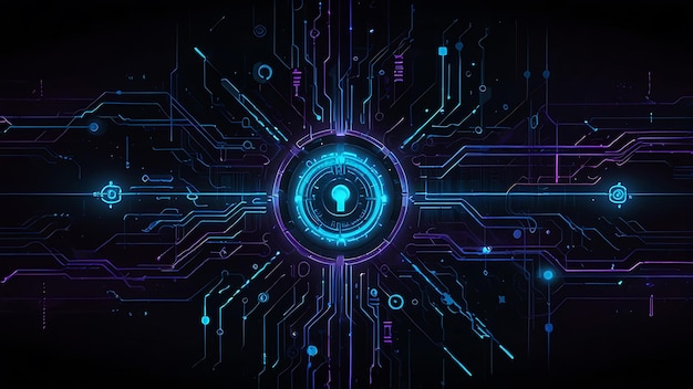 Photo the future of cybersecurity innovations in data protect information internet blue background