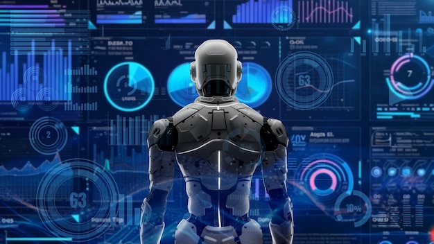 Photo future robot engineering llm artificial intelligence ai solutions with lisp