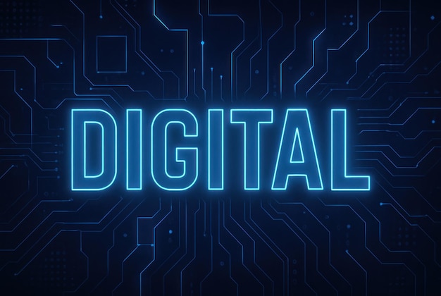 Photo futuristic digital technology background