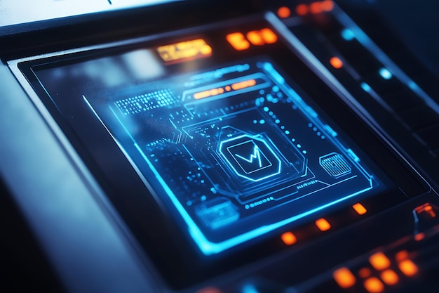 Photo futuristic interface display