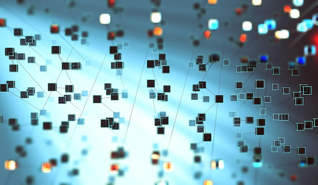 Photo futuristic science and technology concept background. internet and data communication.