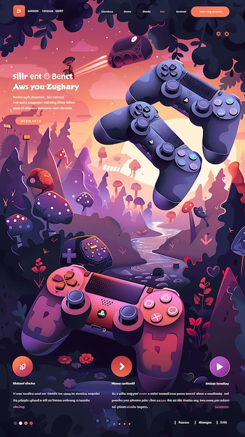 Photo game website with candidate and game image interactive desig simple ideas for web layout design