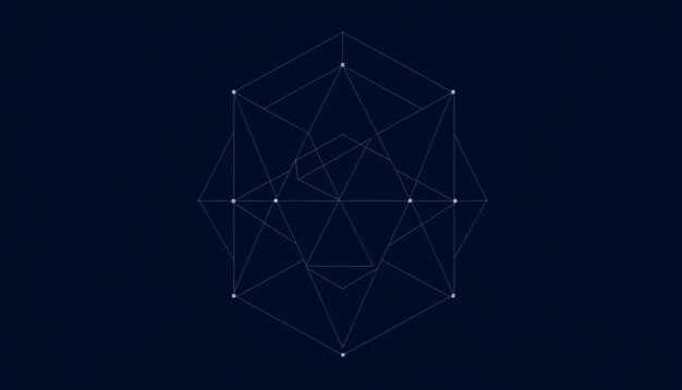 Photo a geometric pattern of white triangles with a blue background