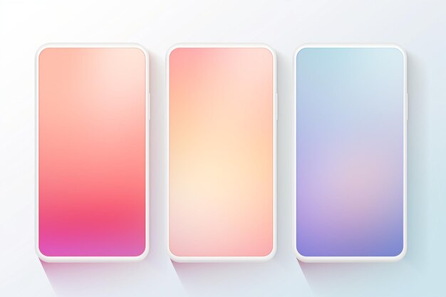 Photo gradient mobile frame with soft light mobile frame frame template image