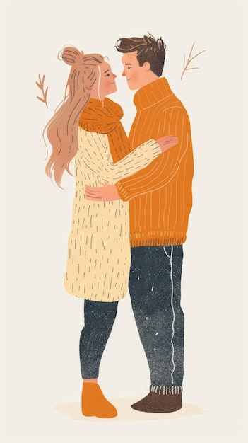 Photo happiness romantic couple loving each other pastel color palette