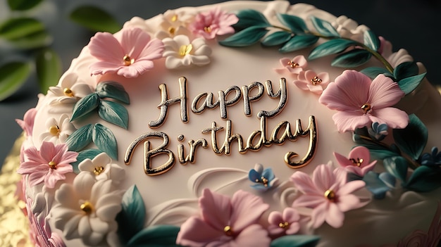 Photo happy birthday cake