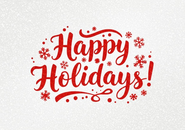 Photo happy holiday lettering text design christmas background