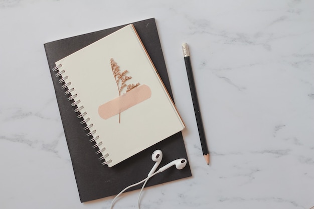 Photo high angle view of pen on table