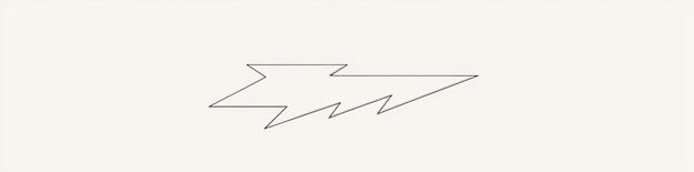 Photo an icon of a lightning bolt drawn in continuous line