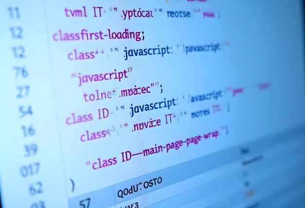 Photo the image is a closeup of a code written in a programming language