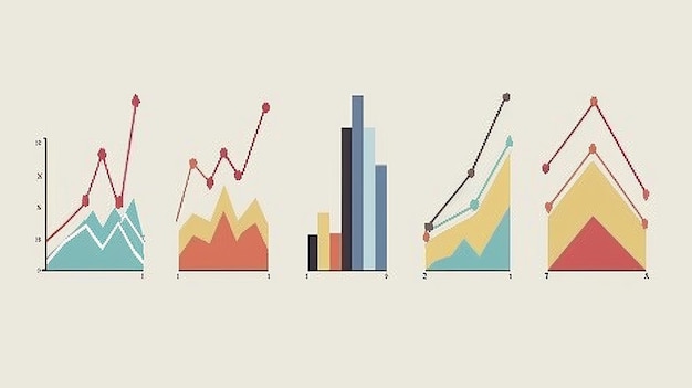 Photo informative data illustration charts