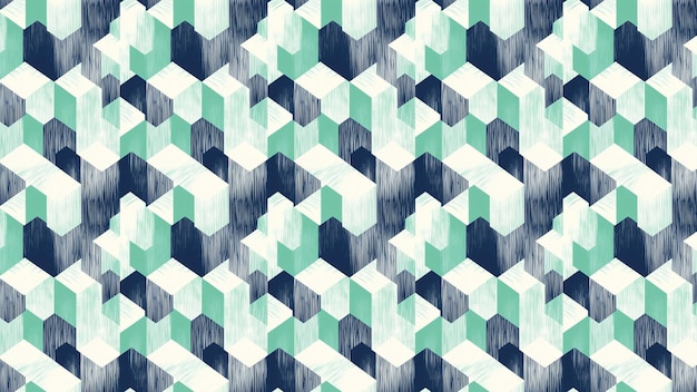 Photo isometric geometric pattern