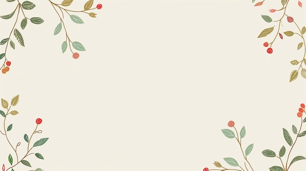 Photo leaf border watercolor background