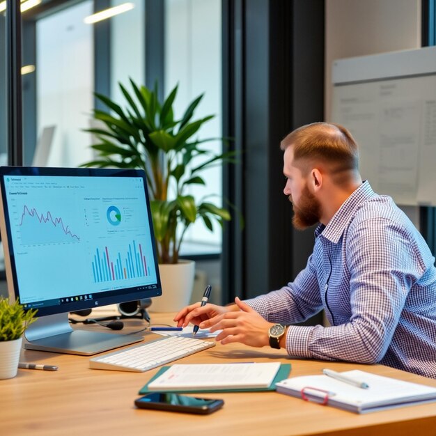 Photo a manager implementing financial software and systems to streamline accounting processes