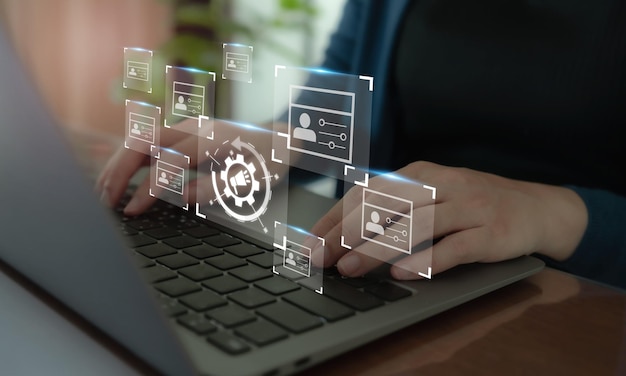 Photo marketing automation concept using data science to drive marketing automation develop a data driven process of extracting insights from data and using those insights to inform business decisions