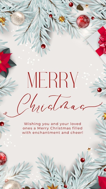 Photo merry christmas and happy holidays banner ready